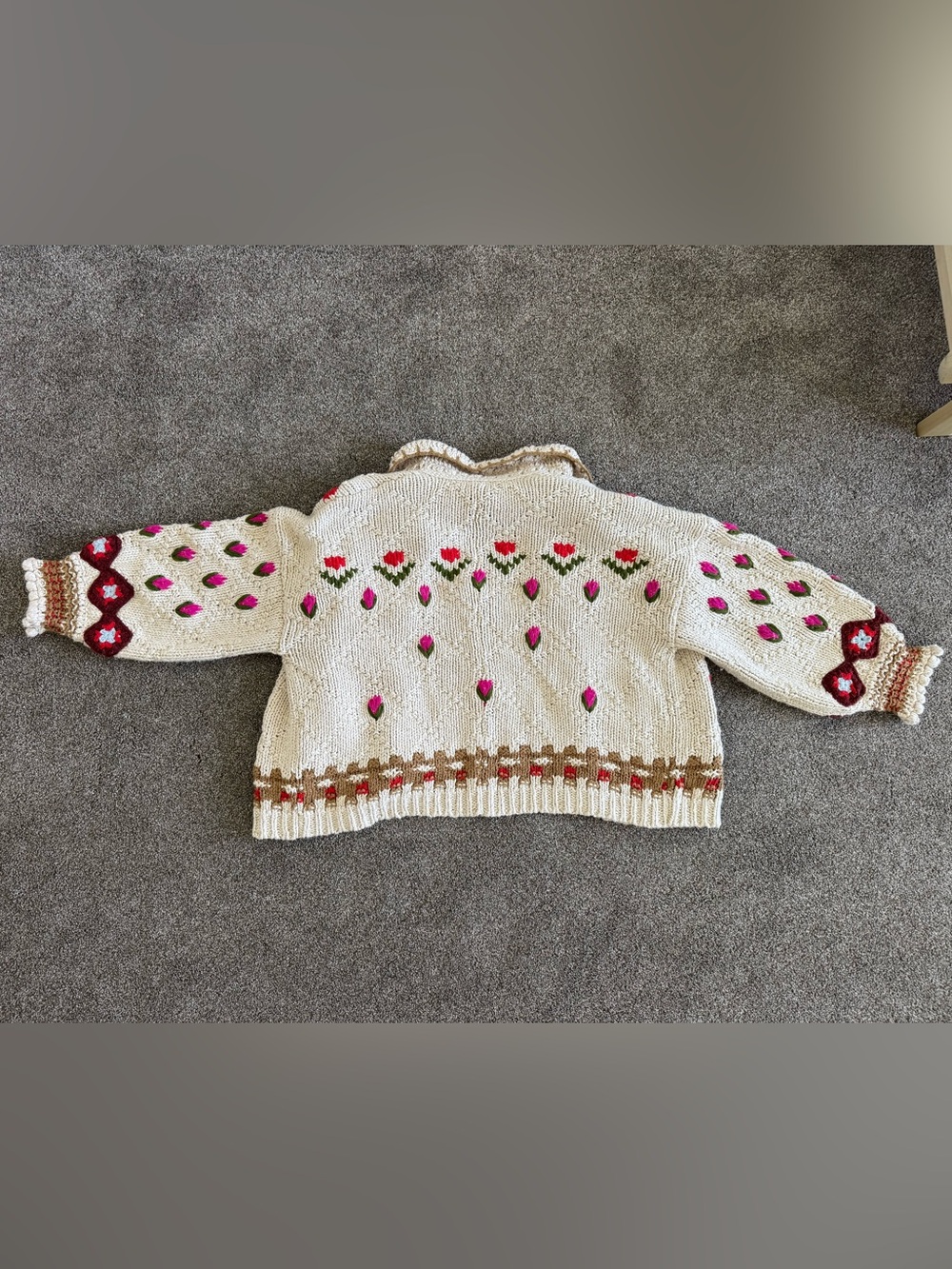 Free people rosebud oversized cardigan sz M - Picture 7 of 8